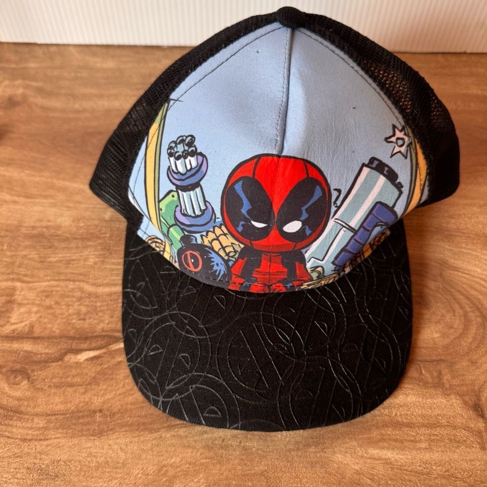 Marvel Cute Cartoon Deadpool Adult SnapBack Trucker Hat Cap 3D Print